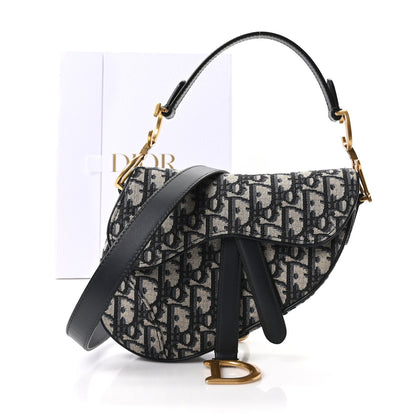 Oblique Mini Saddle Bag With Strap Blue