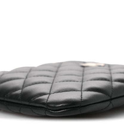 Lambskin Quilted Uniform Crossbody Bag Black