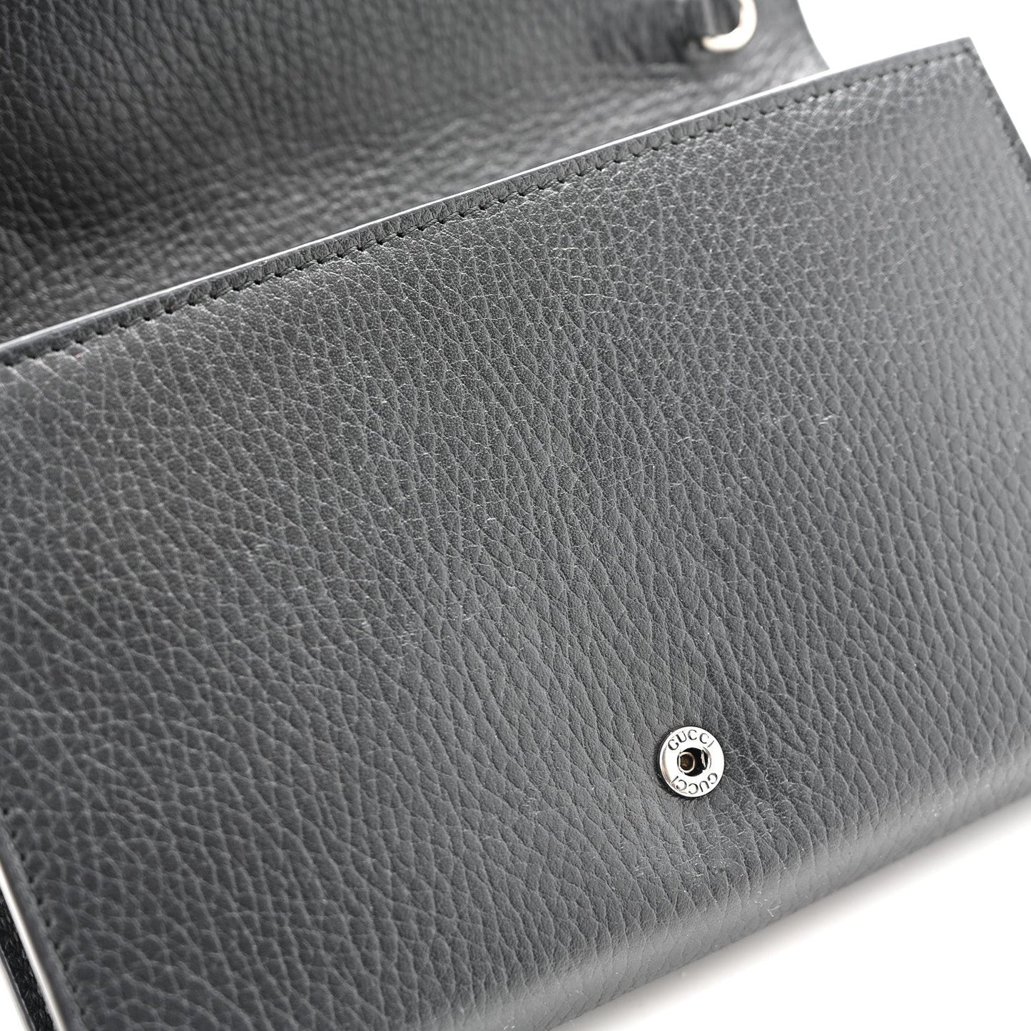Calfskin Mini Dionysus Chain Wallet Black