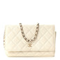Caviar Quilted Wallet On Chain WOC White