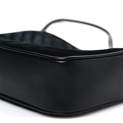 Suede Calfskin Monogram Lou Camera Bag Black