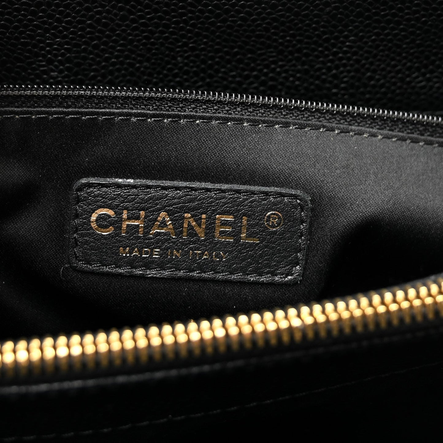 Caviar Quilted Grand Shopping Tote GST Black