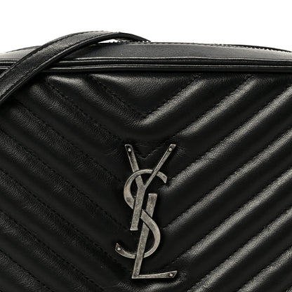Calfskin Matelasse Monogram Lou Camera Bag Black