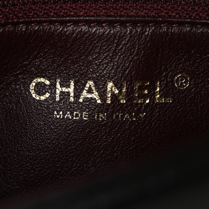 Lambskin Quilted Medium Diamond CC Flap Black