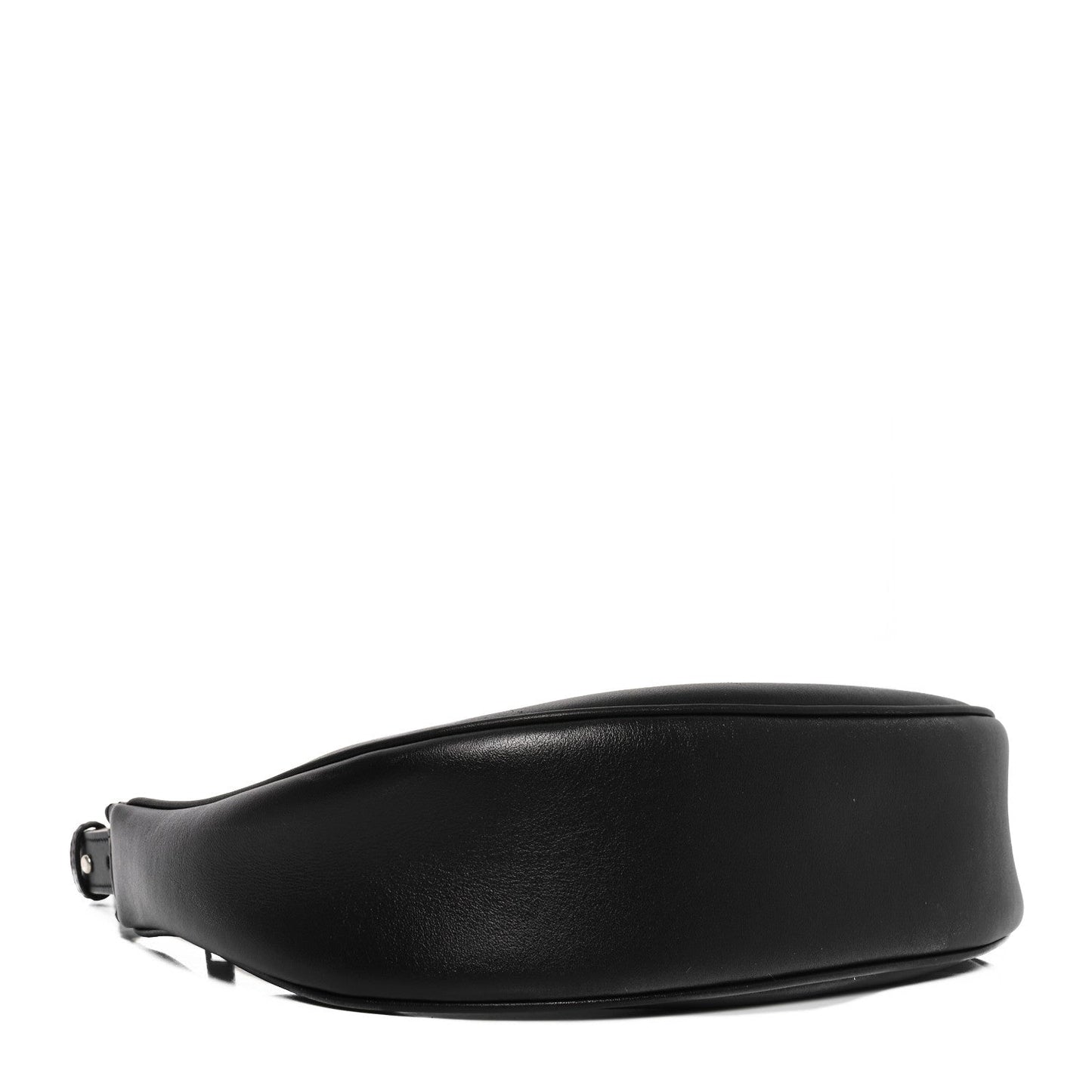 Calfskin Ava Logo Shoulder Bag Black