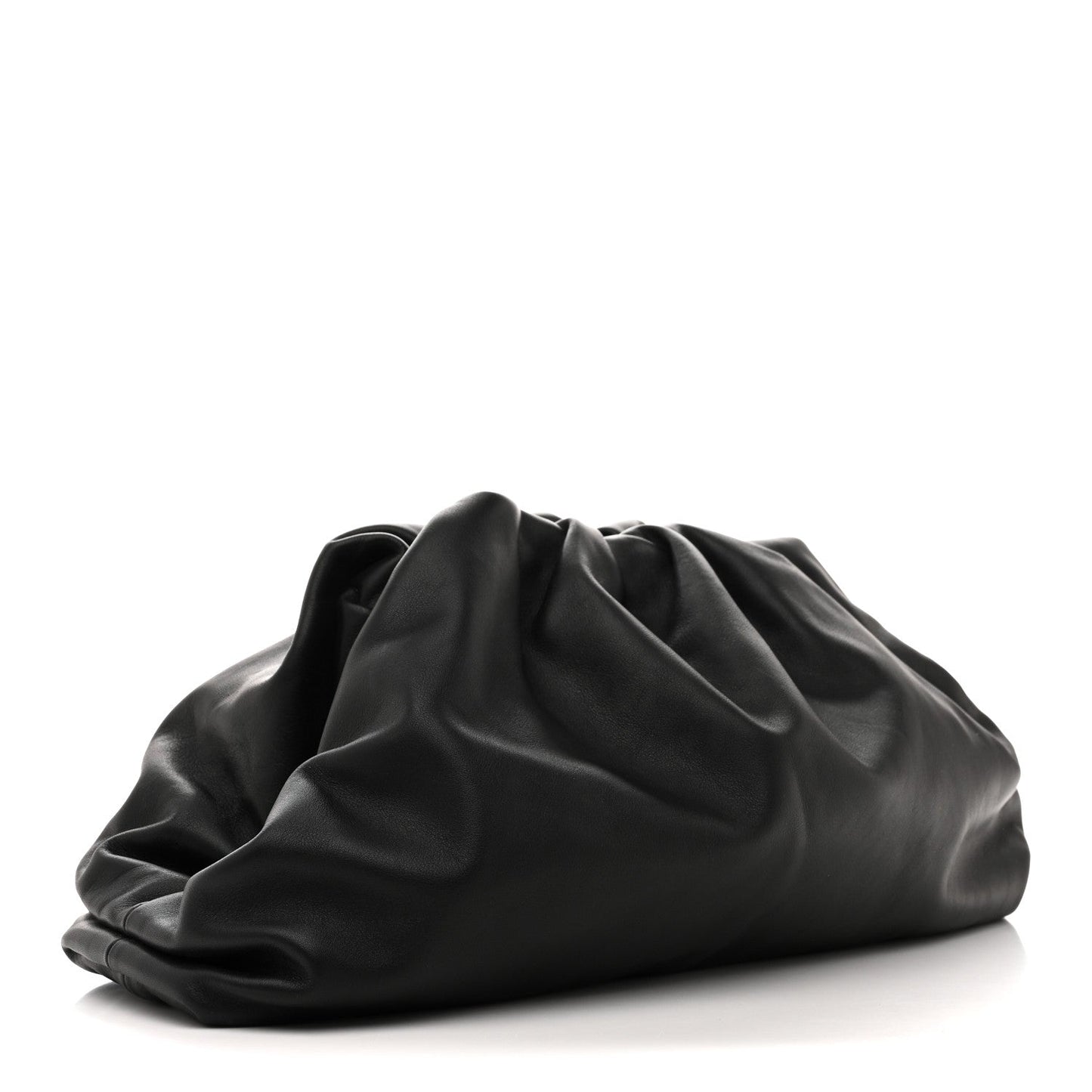 Smooth Butter Calf The Pouch Oversized Clutch Black
