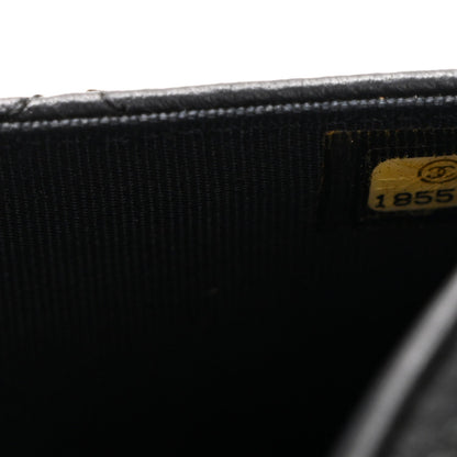 Lambskin Quilted Wallet On Chain WOC Black