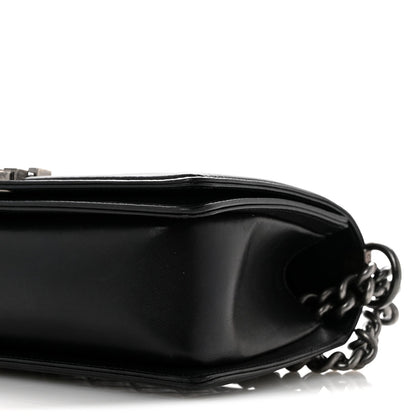 Lambskin Quilted Medium Boy Flap Black