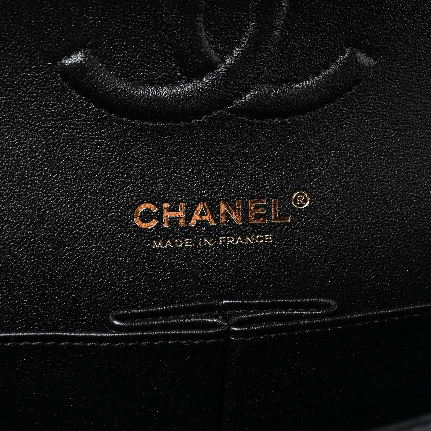 Iridescent Lambskin Quilted Medium Double Flap Black