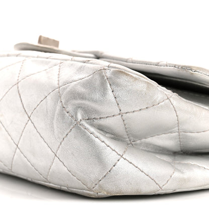 Metallic Lambskin Quilted 2.55 Reissue 227 Flap Silver