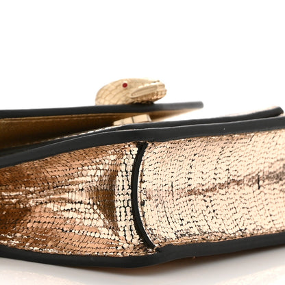 Metallic Calfskin Serpenti Forever Micro Bag  Gold