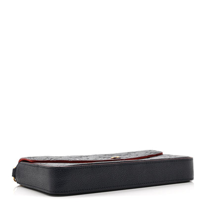 Empreinte Pochette Felicie Chain Wallet Marine Rouge