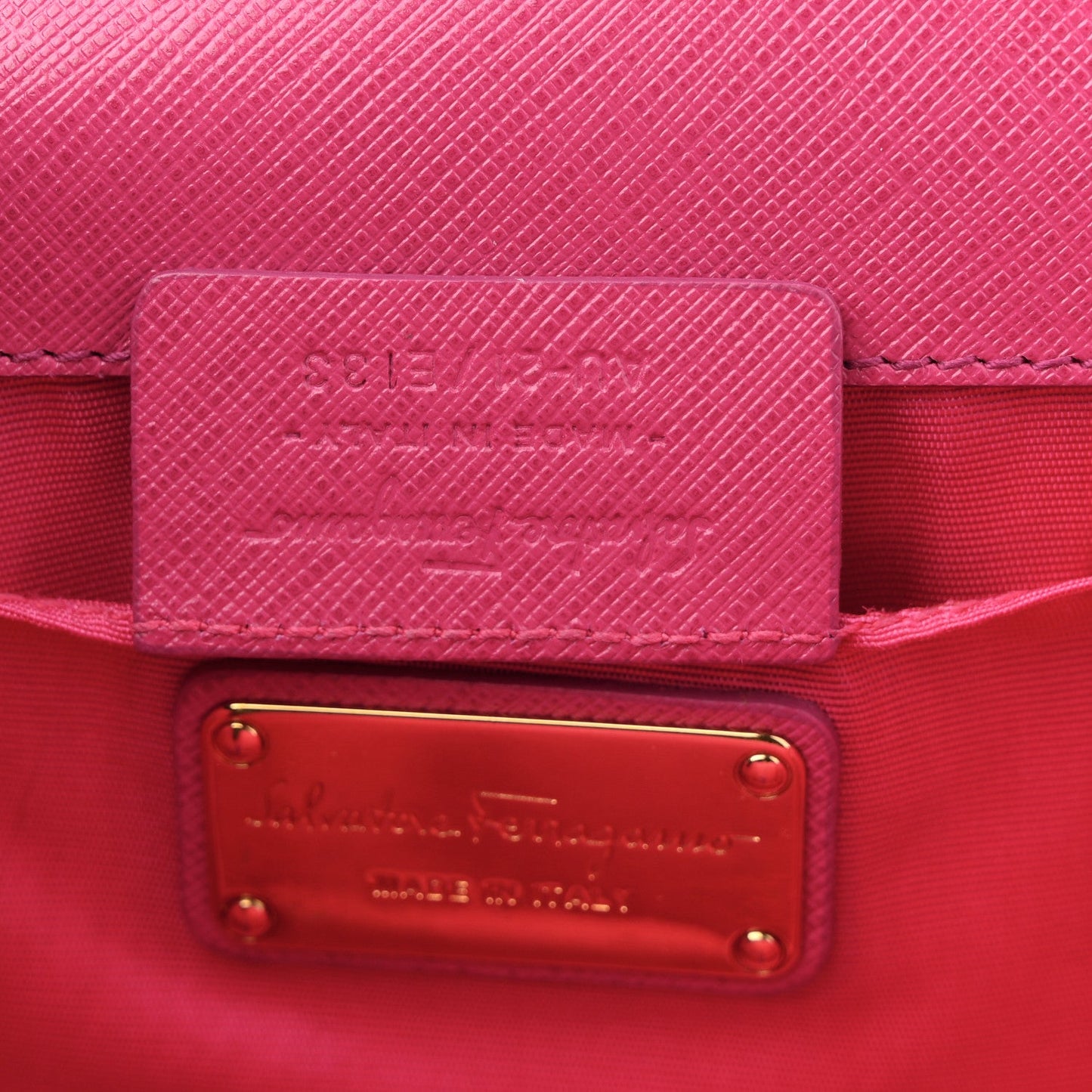 Hammered Calfskin Mini Vara Bow Crossbody Bag Agata Rosa