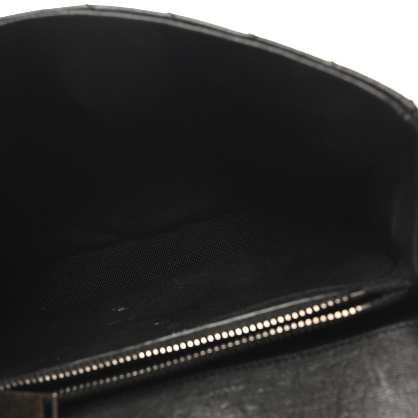 Sheepskin Matelasse Chevron Monogram Medium College Bag Black
