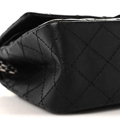 Aged Calfskin Quilted 2.55 Reissue 225 Flap Black