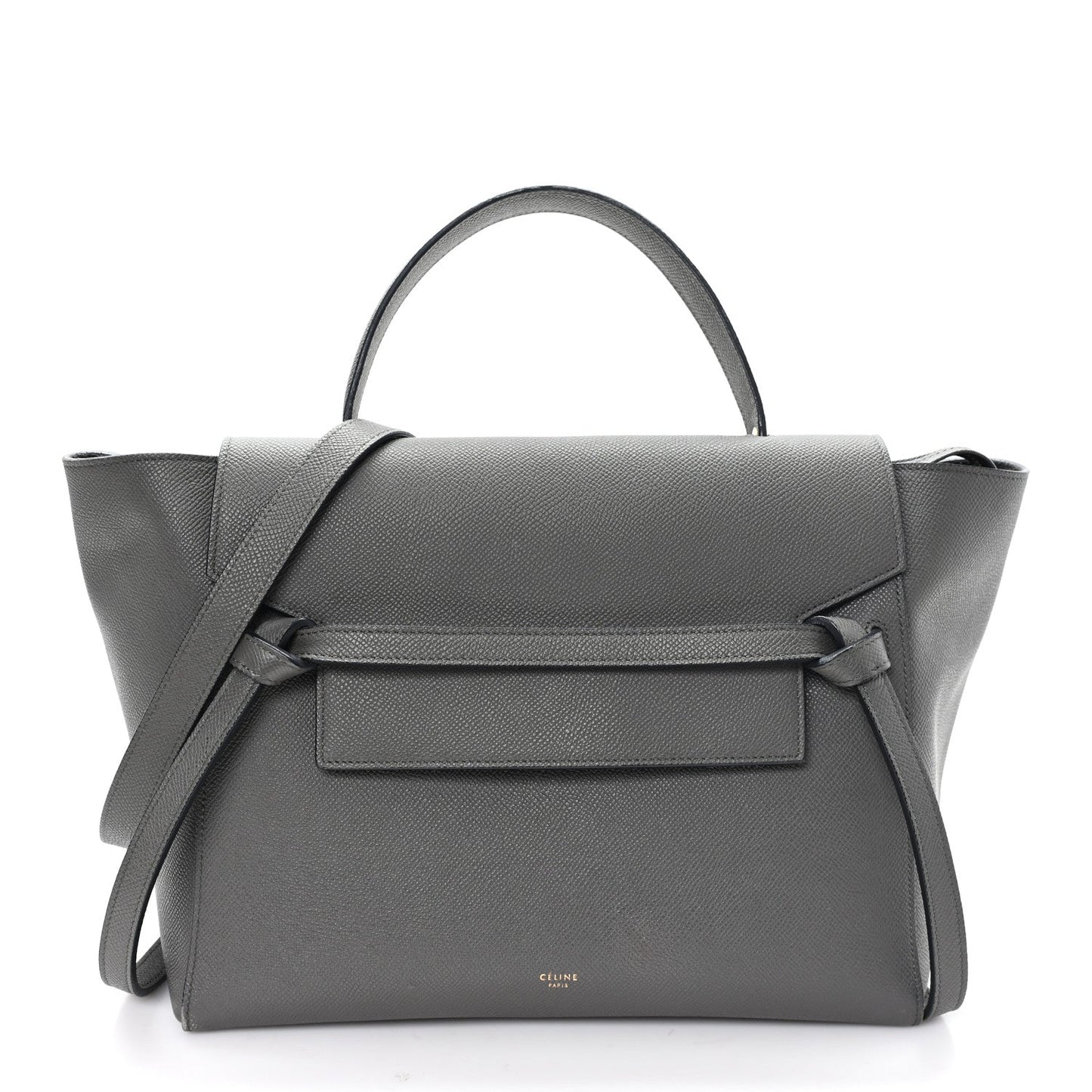 Grained Calfskin Mini Belt Bag Grey