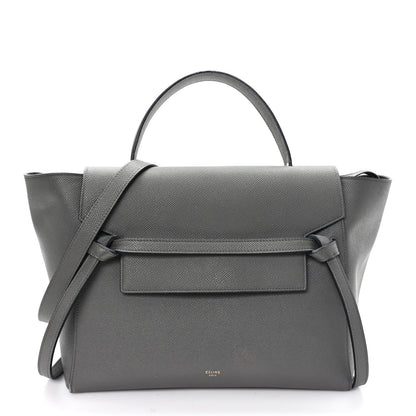 Grained Calfskin Mini Belt Bag Grey