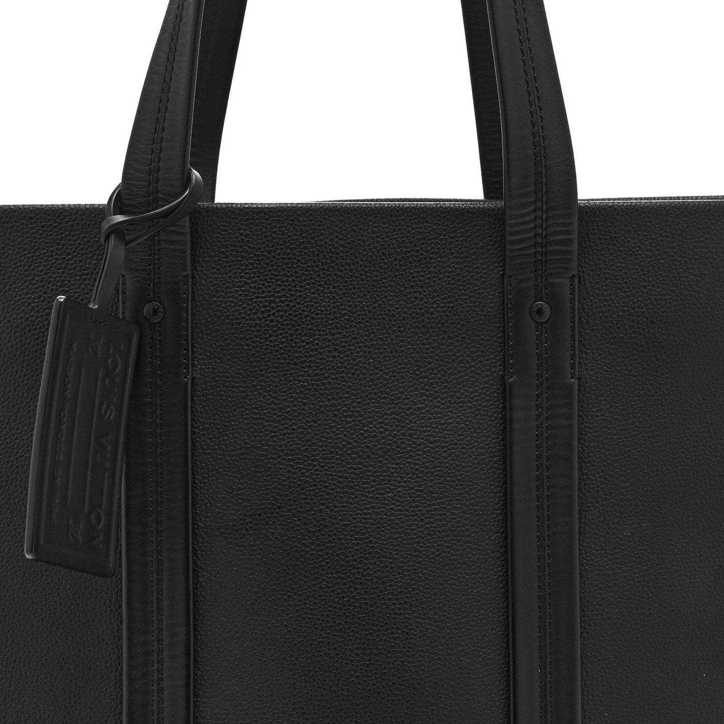 Grained Calfskin LV Aerogram Tote Black