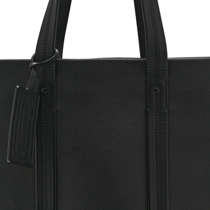 Grained Calfskin LV Aerogram Tote Black