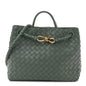 Nappa Intrecciato Medium Andiamo Shoulder Bag Aloe