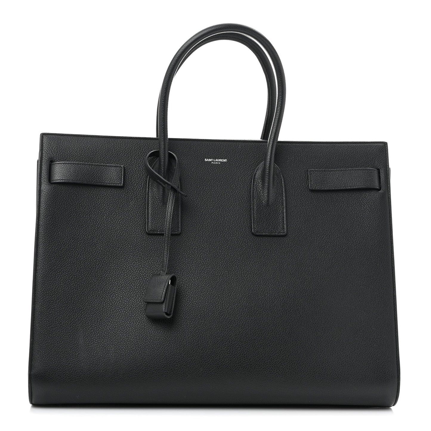 Grained Calfskin Large Sac De Jour Carryall Black