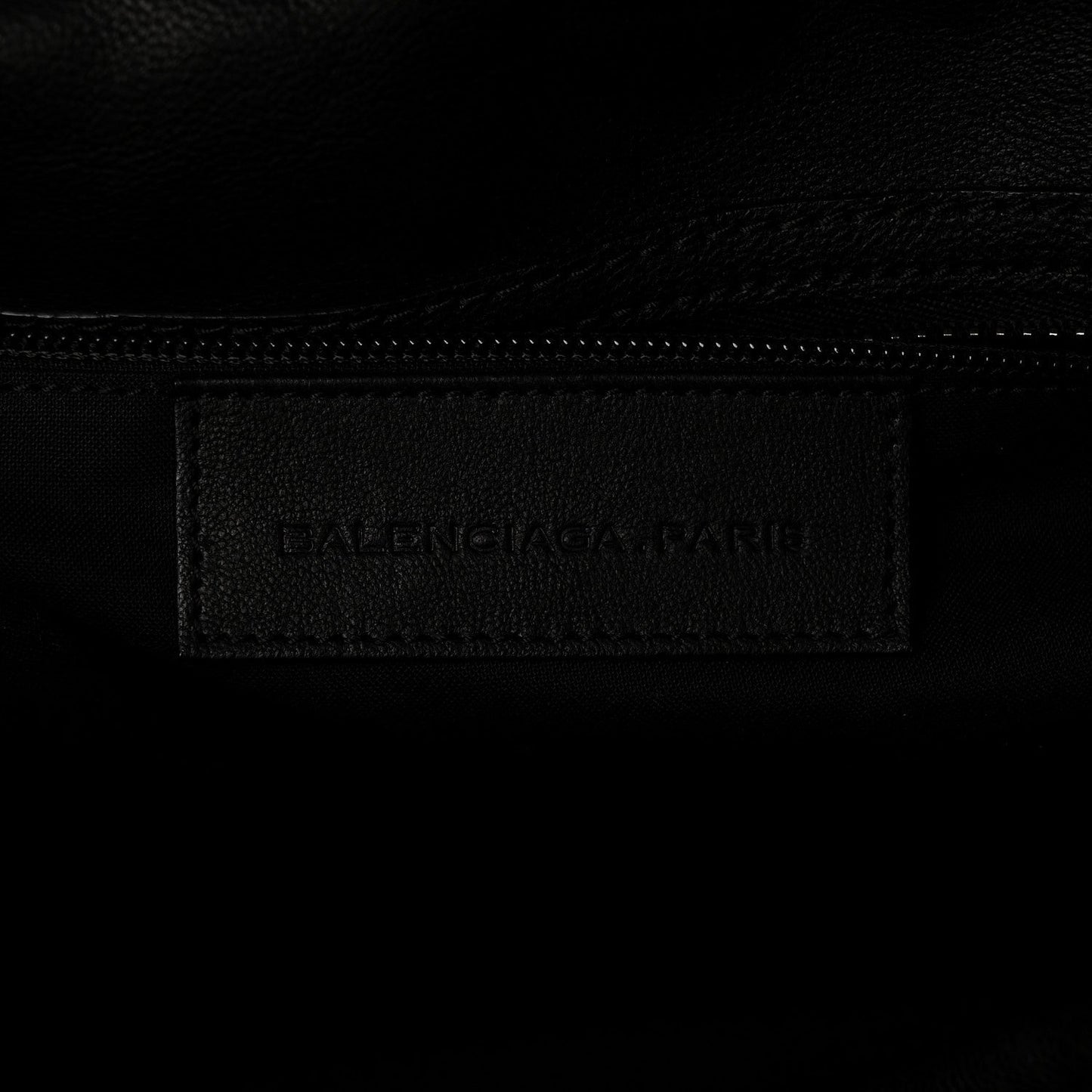 Agneau Silver Hardware Duffle Carry On Travel Bag Black