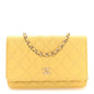 Caviar Quilted Tiny CC Wallet On Chain WOC Yellow