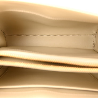 Satinated Calfskin Small 16 Top Handle Bag Beige