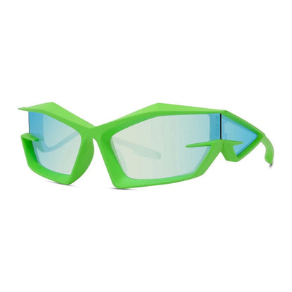 Givenchy Sunglasses Geometric Full Rim, White Frame and Smoke Mirror Lens GV40049U21C