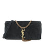 Suede Monogram Tassel Kate 99 Baguette Bag Black