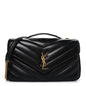 Lambskin Chevron Quilted Medium Loulou Black
