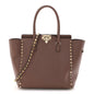 Vitello Small Rockstud Double Handle Tote Antique Rose