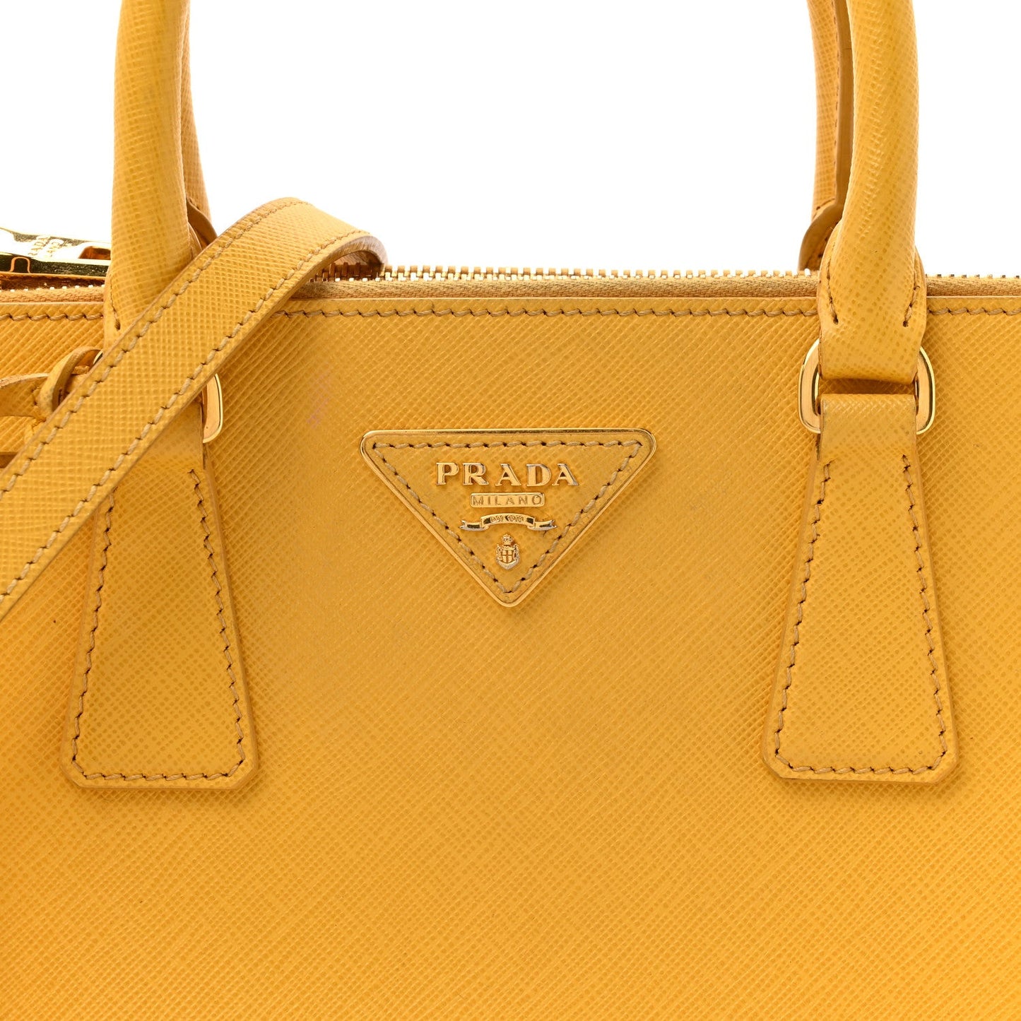 Saffiano Lux Small Galleria Double Zip Tote Soleil
