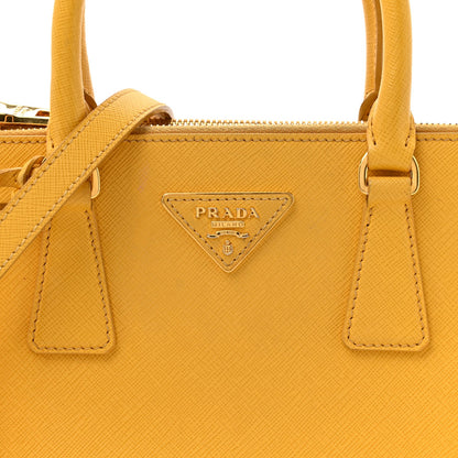 Saffiano Lux Small Galleria Double Zip Tote Soleil