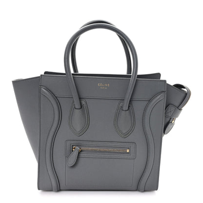 Baby Drummed Calfskin Micro Luggage Kohl