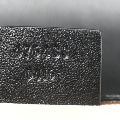 Calfskin Matelasse Super Mini GG Marmont Shoulder Bag Black