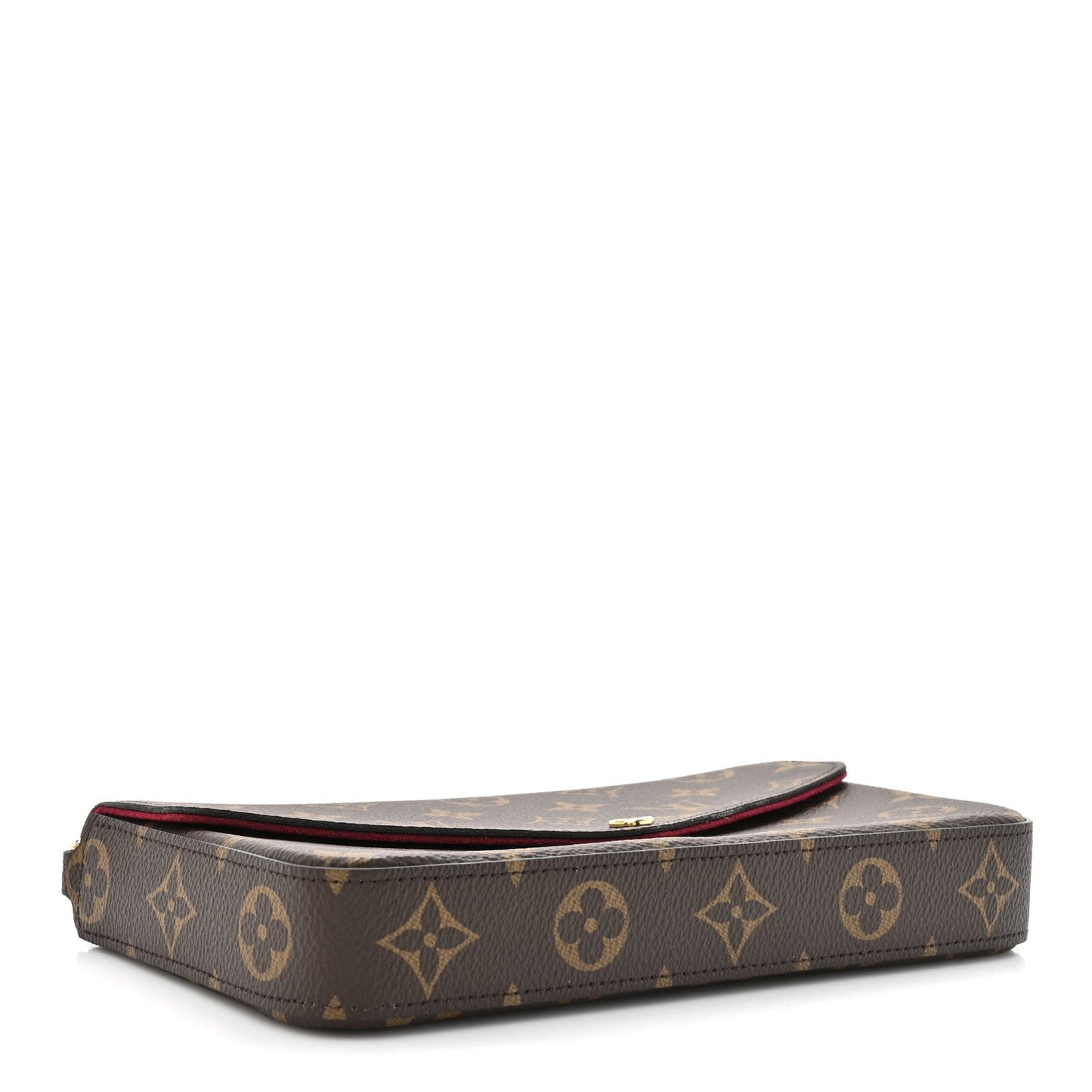 Monogram Pochette Felicie Chain Wallet Fuchsia