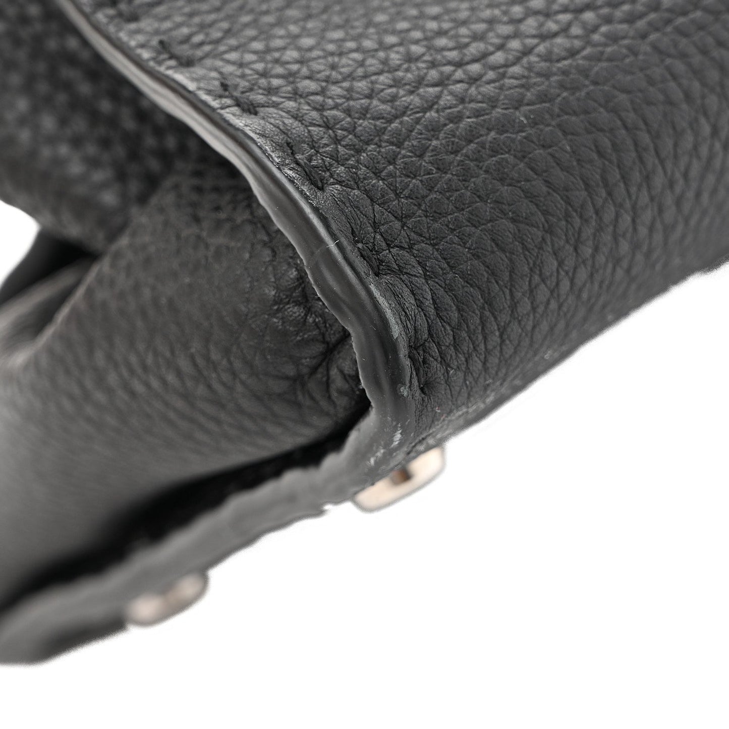 Cuoio Romano Selleria Bi-Color Large Peekaboo Iconic Satchel Black Mou