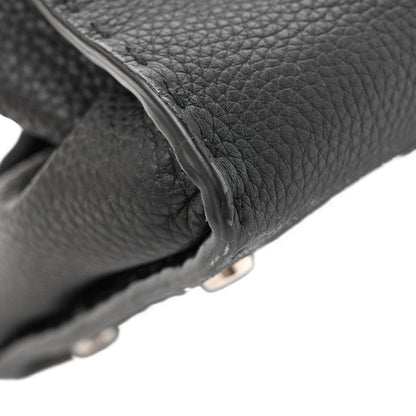 Cuoio Romano Selleria Bi-Color Large Peekaboo Iconic Satchel Black Mou
