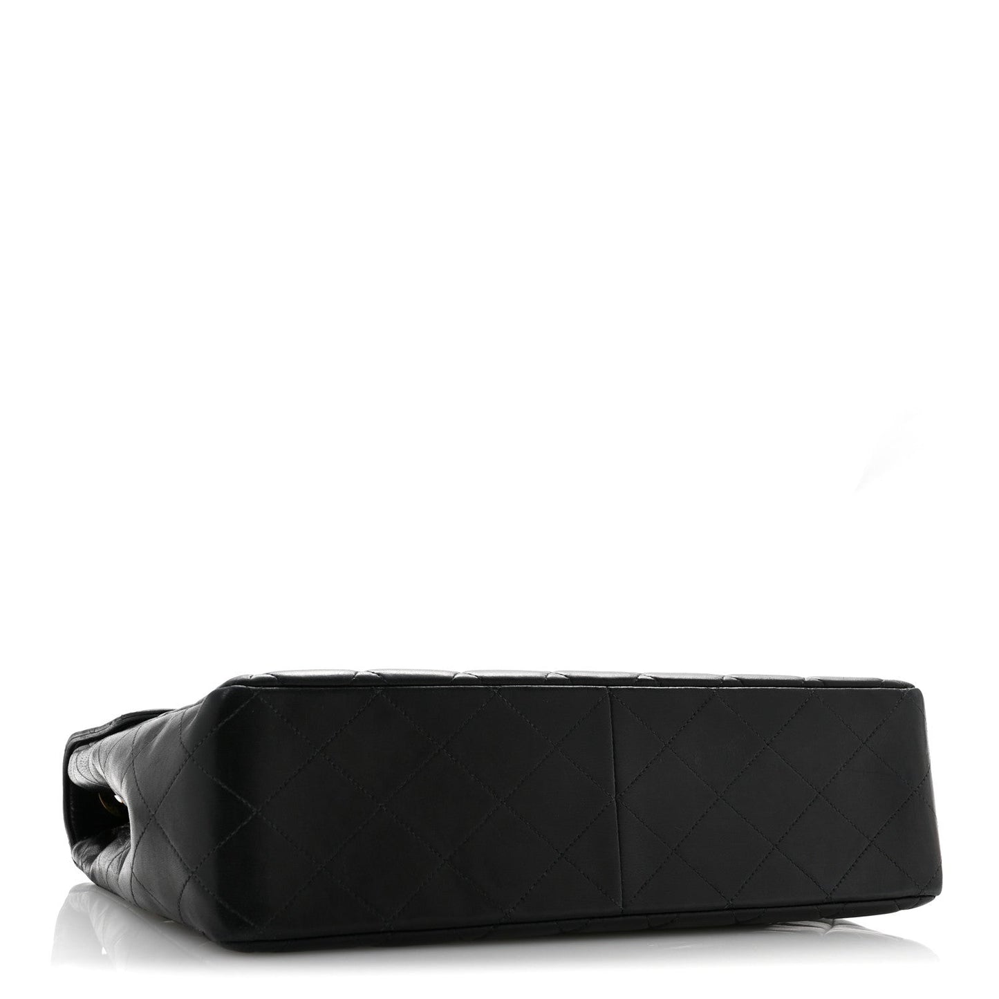 Lambskin Quilted XL Jumbo Single Flap Black