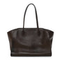Polished Saddle Calfskin Marlo 14 Dark Brown