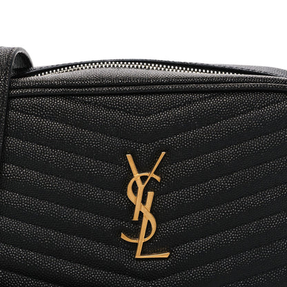 Grain De Poudre Matelasse Monogram Mini Lou Camera Bag Black