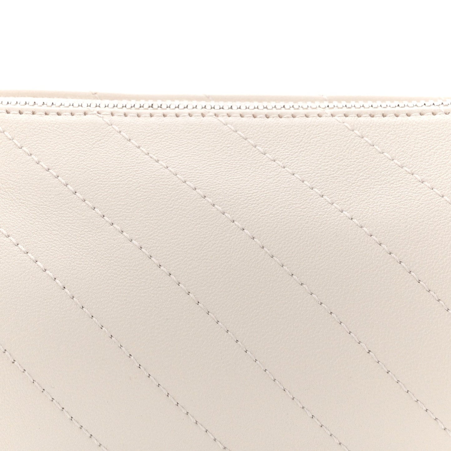 Sakai Be Green Calfskin Diagonal Stitched Mini Blondie Barrel Shoulder Bag Mystic White