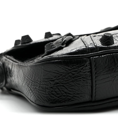 Agneau Arena Monochrome Small Le Cagole Sling Bag Black