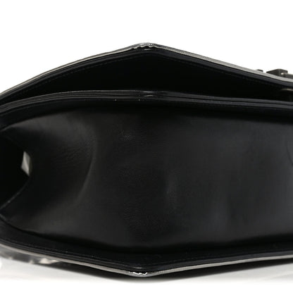 Jersey Embroidered Medium Boy Flap Black Silver
