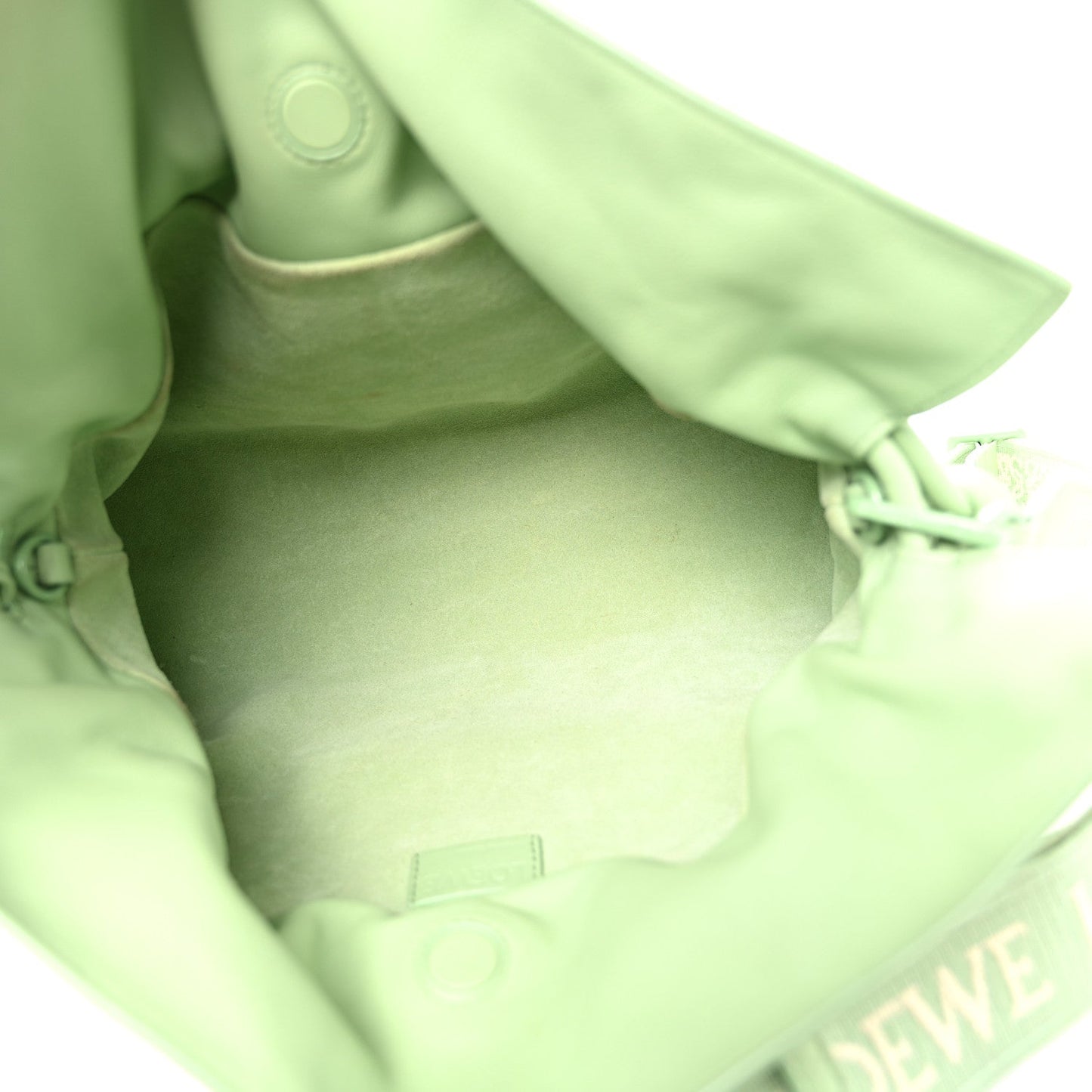 Nappa Calfskin Flamenco Knot Clutch Green