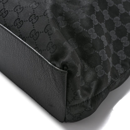 GG Monogram Large Web Handle Vertical Tote Black