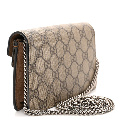 GG Supreme Monogram Super Mini Dionysus Shoulder Bag Taupe
