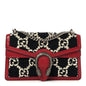 Tweed GG Monogram Small Dionysus Shoulder Bag Black White Romantic Cherry