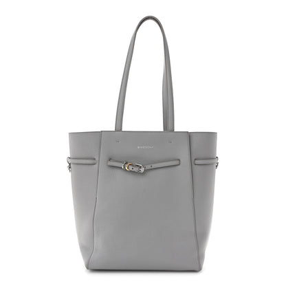 Calfskin Voyou Small North South Tote  Light Grey